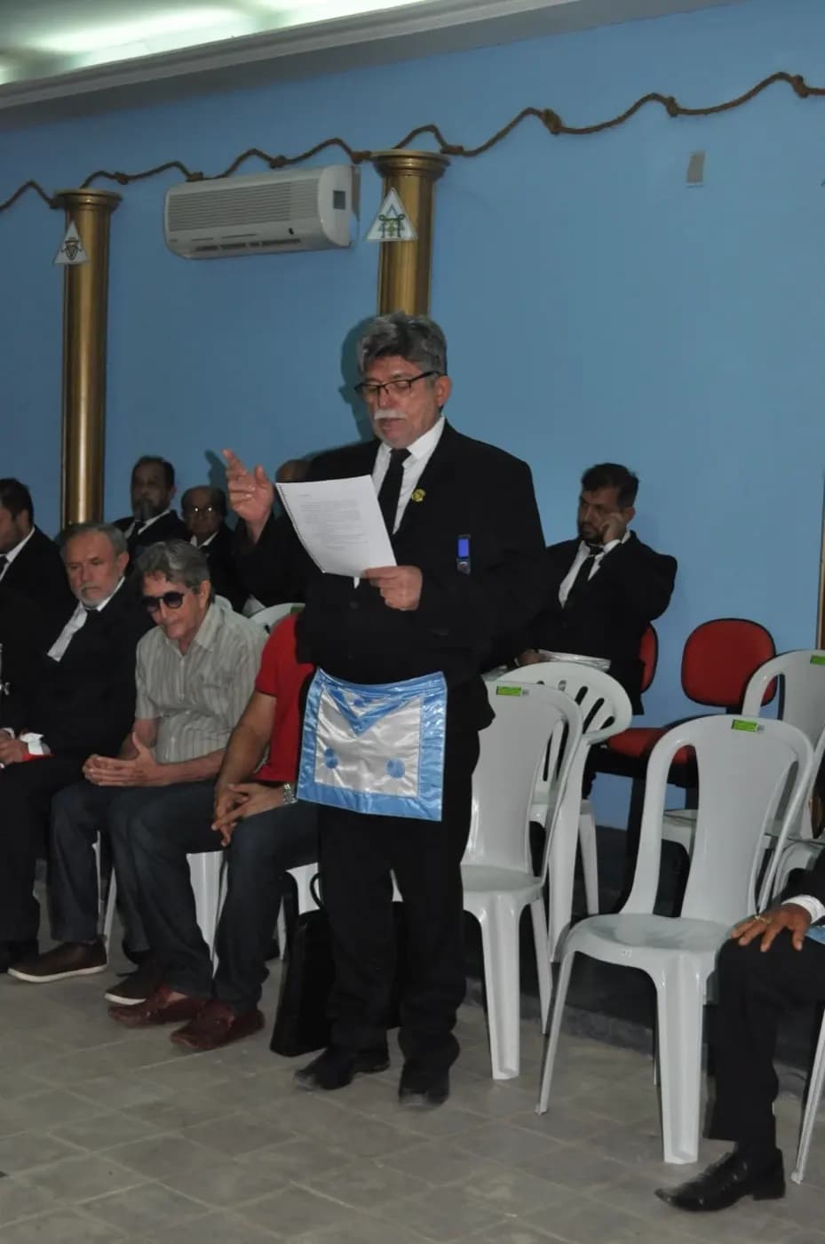 Registro fotográfico: SESSÃO MAGNA PÚBLICA ALUSIVA AO 10º ANO DE FUNDAÇÃO DA ARLS UNIVERSITÁRIA POETA RENATO CALDAS, Nº 4.307, ORIENTE DE ASSU/RN