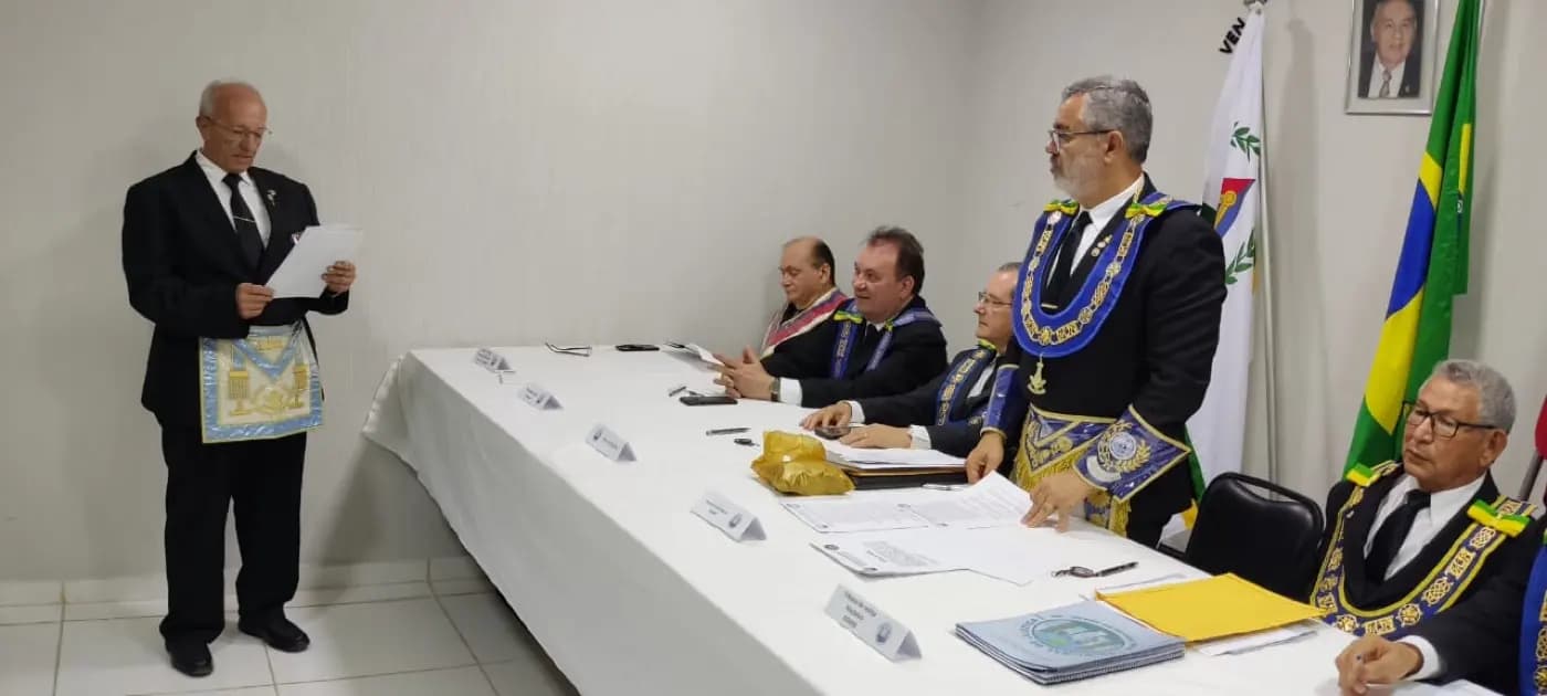 Registro fotográfico: CERIMÔNIA DE POSSE DOS MEMBROS DOS TRIBUNAIS MAÇÔNICOS E DO PROCURADOR-GERAL ESTADUAL MAÇÔNICO DO GOB/RN