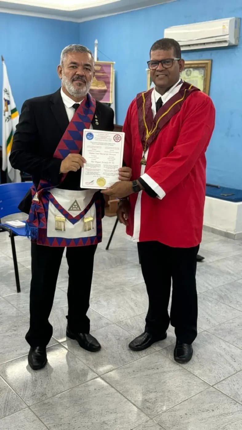 Registro fotográfico: PARTICIPAÇÃO DO GRÃO-MESTRE DO GOB/RN NA 1ª SESSÃO ORDINÁRIA DE 2024 DO SAGRADO ARCO REAL DE JERUSALÉM – CAPÍTULO SÃO MIGUEL ARCANJO Nº 94 – JURISDICIONADO AO SGCMSARB GOB.