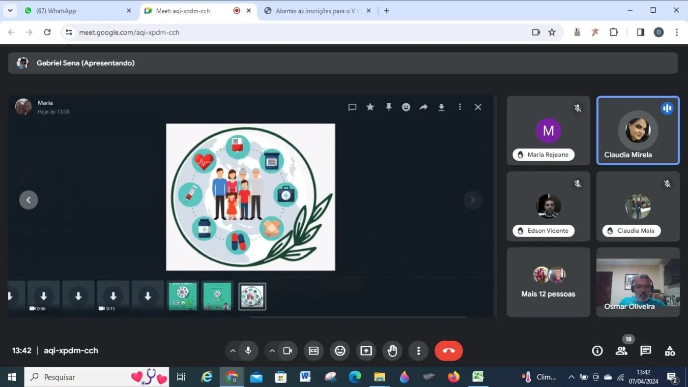 Registro fotográfico: 1ª REUNIÃO VIRTUAL PREPARATÓRIA PARA A AÇÃO FILANTRÓPICA ESTADUAL COORDENADA PELO GOB/RN, A SER REALIZADA NO DIA 27/04/2024 – CAMPANHA SAÚDE FÍSICA E MENTAL, AUTOCUIDADOS E BEM-ESTAR.