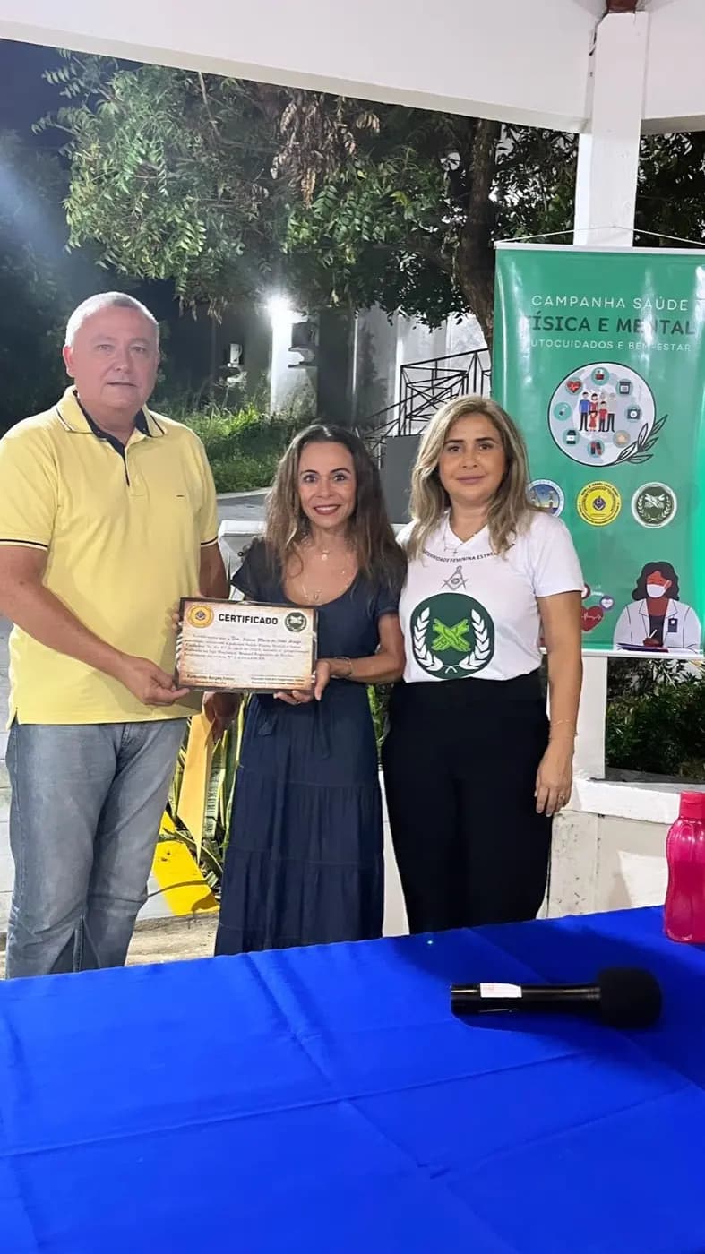 Registro fotográfico: “CAMPANHA SAÚDE FÍSICA E MENTAL, AUTOCUIDADOS E BEM-ESTAR” REALIZADA PELAS LOJAS JURISDICIONADAS AO GOB/RN.