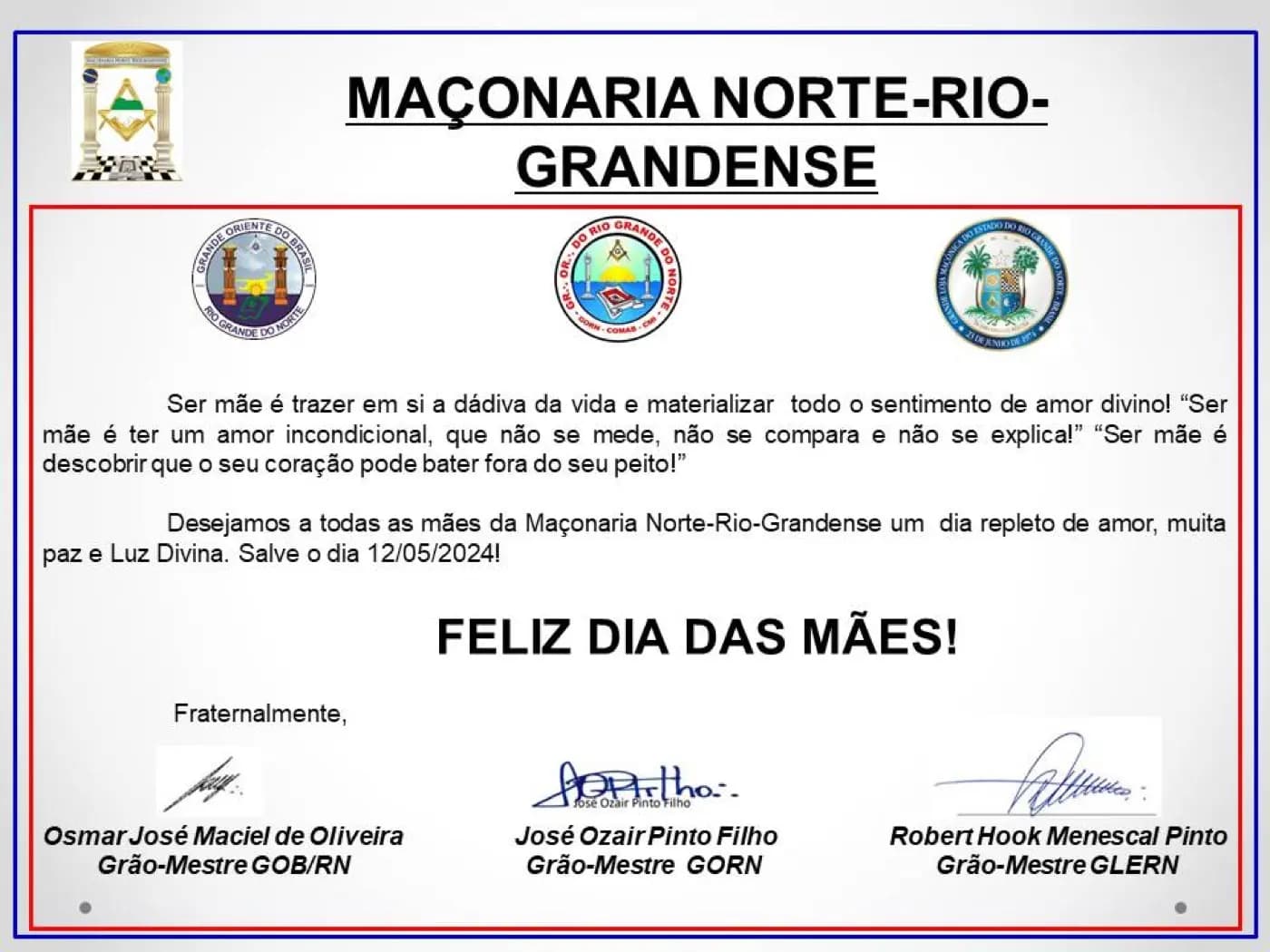 Registro fotográfico: FELIZ DIA DAS MÃES!
