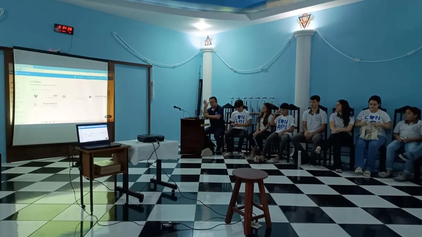 Registro fotográfico: PARTICIPAÇÃO DO GRÃO-MESTRE DO GOB/RN NA 2ª REUNIÃO DE PLANEJAMENTO DA EQUIPE ORGANIZADORA DO “V CONGRESSO NORDESTINO DA AÇÃO PARAMAÇÔNICA JUVENIL (V CONAPJ)”.