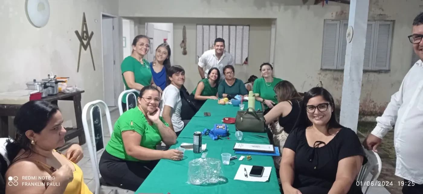 Registro fotográfico: SESSÃO MAGNA DE PROMOÇÃO (ELEVAÇÃO) AO GRAU DE COMPANHEIRO MAÇOM, REALIZADA PELA ARLS LUIZ GONZAGA DO NASCIMENTO Nº 4.567, ORIENTE DE SANTA MARIA/RN, QUE TRABALHA NO RITO SCHRÖDER.