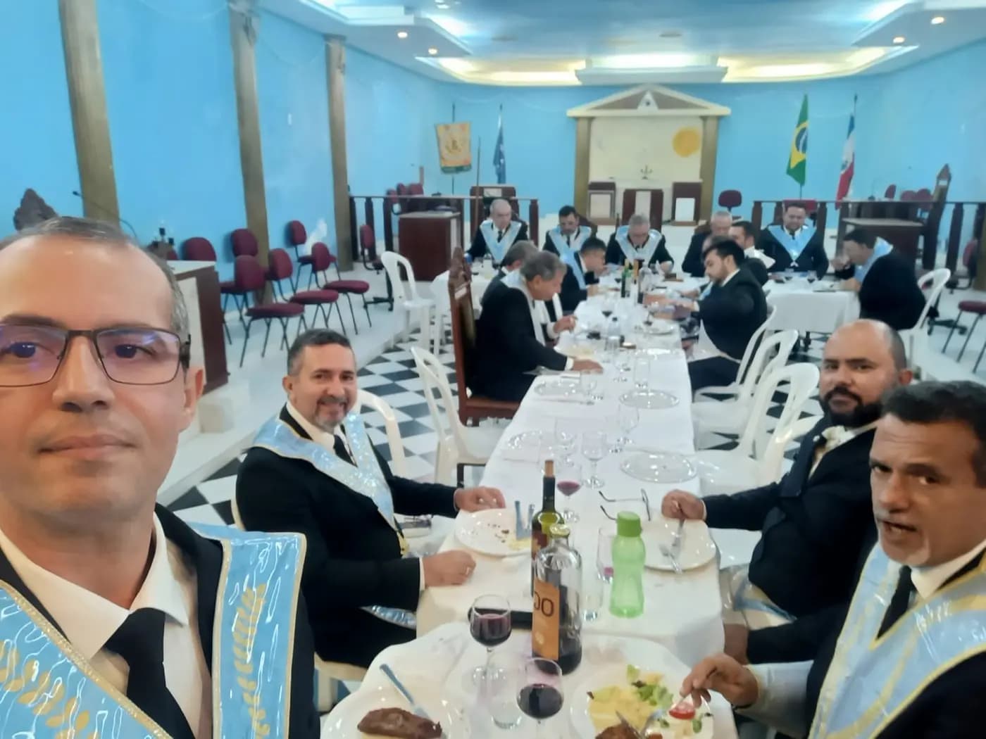 Registro fotográfico: BANQUETE RITUALÍSTICO DE SOLSTÍCIO DE INVERNO REALIZADO PELA LOJA MAÇÔNICA UNIÃO NATALENSE Nº 2.414, ORIENTE DE NATAL/RN.