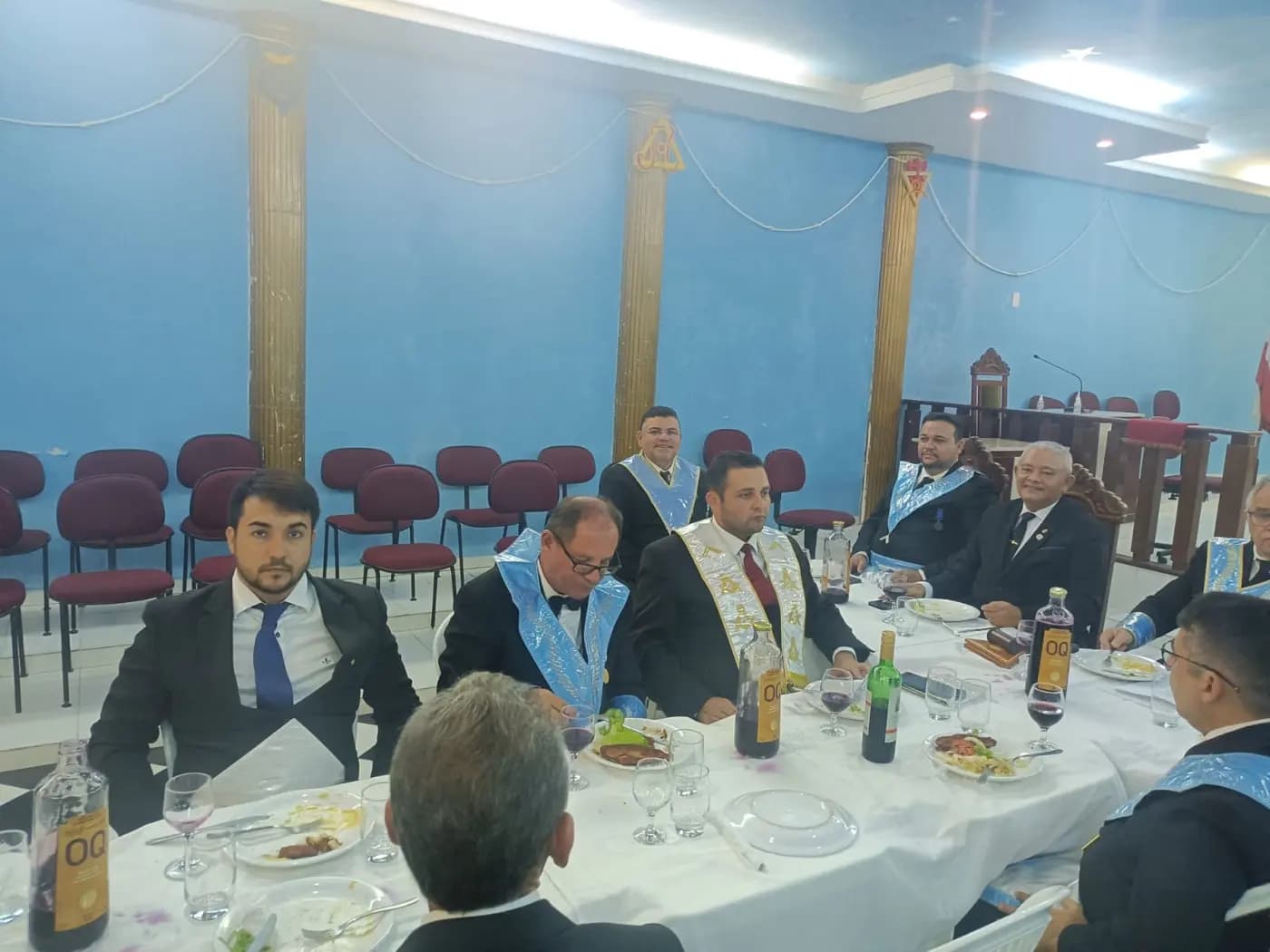 Registro fotográfico: BANQUETE RITUALÍSTICO DE SOLSTÍCIO DE INVERNO REALIZADO PELA LOJA MAÇÔNICA UNIÃO NATALENSE Nº 2.414, ORIENTE DE NATAL/RN.