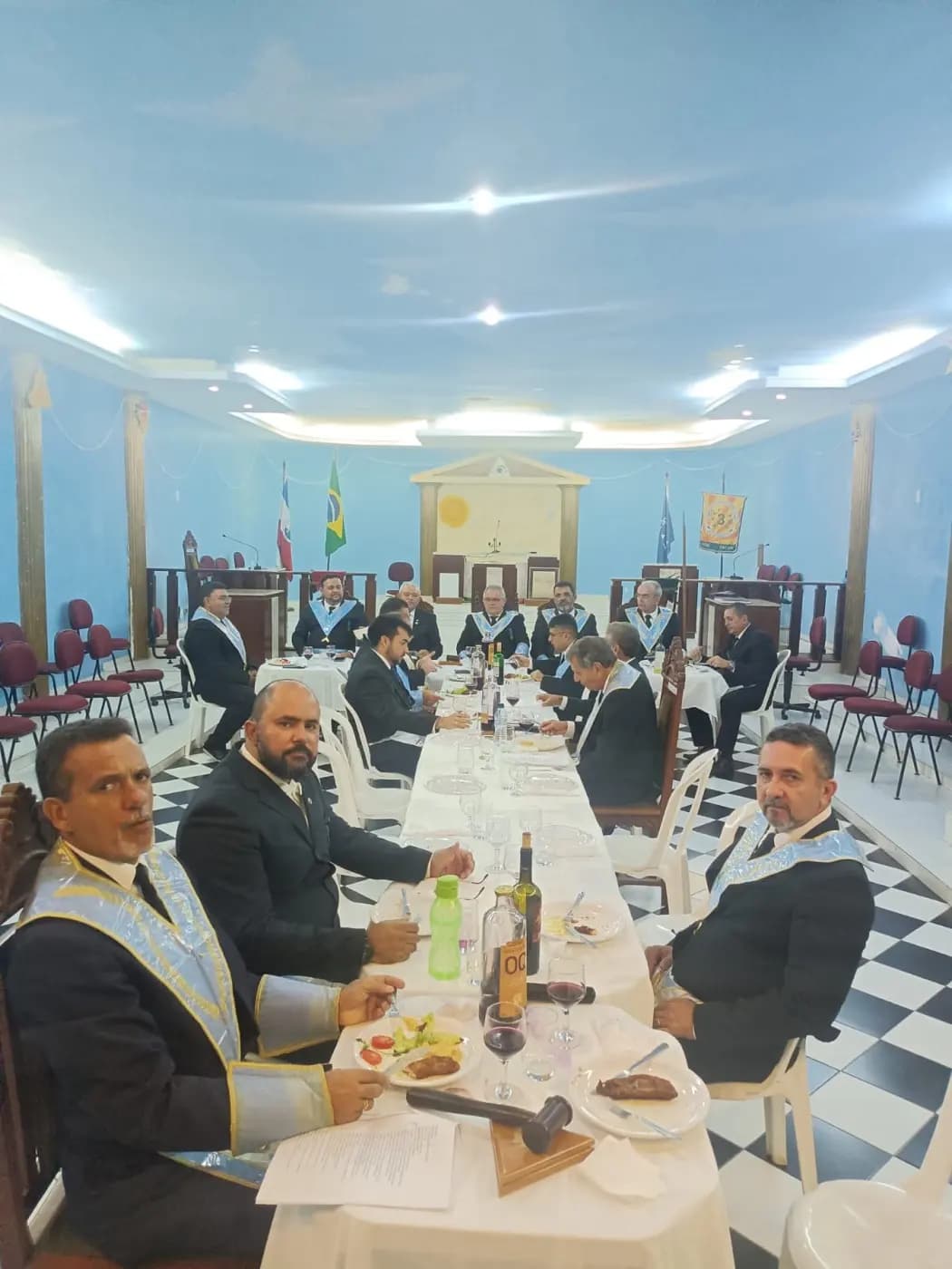 Registro fotográfico: BANQUETE RITUALÍSTICO DE SOLSTÍCIO DE INVERNO REALIZADO PELA LOJA MAÇÔNICA UNIÃO NATALENSE Nº 2.414, ORIENTE DE NATAL/RN.