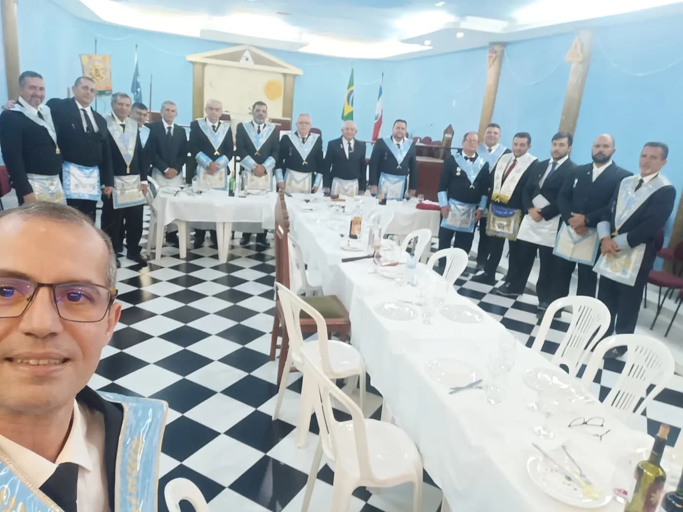 Registro fotográfico: BANQUETE RITUALÍSTICO DE SOLSTÍCIO DE INVERNO REALIZADO PELA LOJA MAÇÔNICA UNIÃO NATALENSE Nº 2.414, ORIENTE DE NATAL/RN.