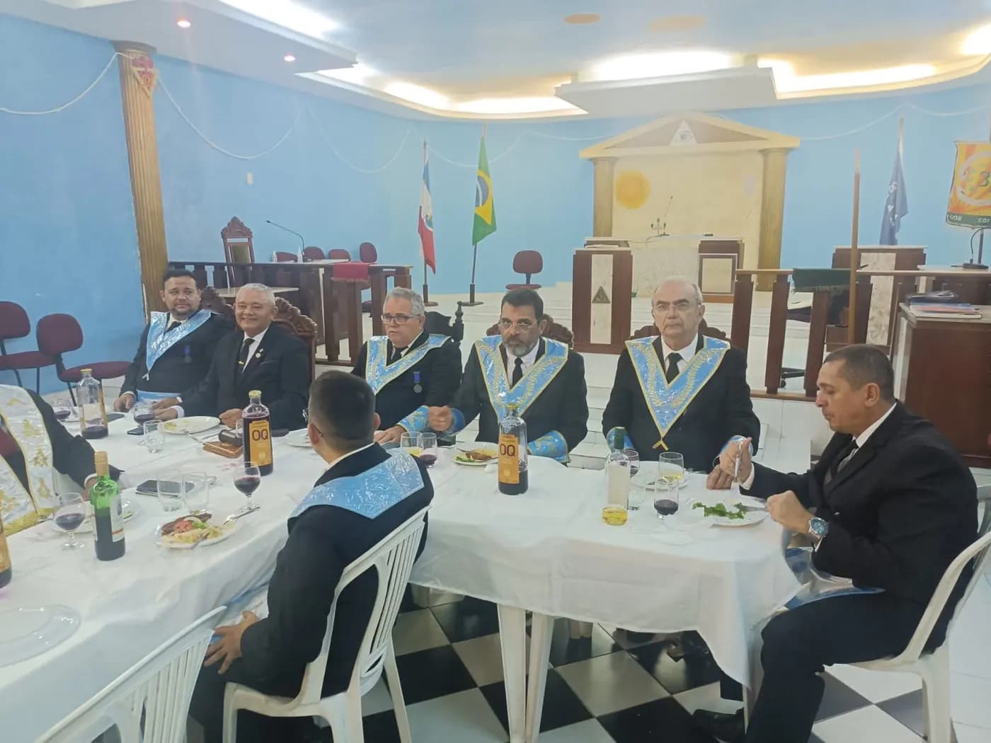 Registro fotográfico: BANQUETE RITUALÍSTICO DE SOLSTÍCIO DE INVERNO REALIZADO PELA LOJA MAÇÔNICA UNIÃO NATALENSE Nº 2.414, ORIENTE DE NATAL/RN.