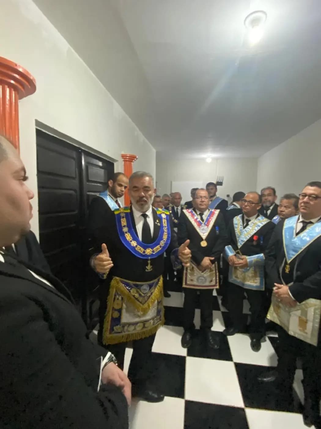 Registro fotográfico: PARTICIPAÇÃO DO GRÃO-MESTRE DO GOB/RN NA SESSÃO MAGNA DE INICIAÇÃO REALIZADA PELA ARLS ESTRELA ALTANEIRA N° 2.361, ORIENTE DE PENDÊNCIAS/RN.