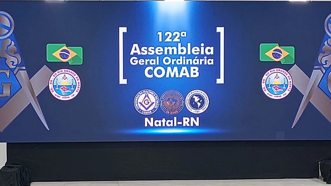 Registro fotográfico: PARTICIPAÇÃO DO GRÃO-MESTRE DO GOB/RN E CONVIDADOS NA 122ª ASSEMBLEIA GERAL ORDINÁRIA DA COMAB, REALIZADA EM NATAL/RN.