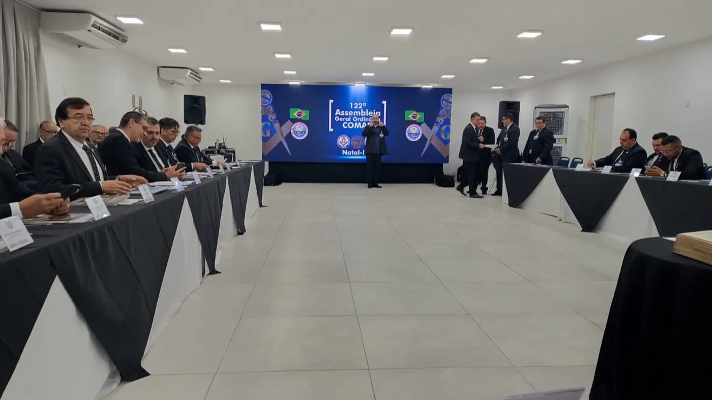 Registro fotográfico: PARTICIPAÇÃO DO GRÃO-MESTRE DO GOB/RN E CONVIDADOS NA 122ª ASSEMBLEIA GERAL ORDINÁRIA DA COMAB, REALIZADA EM NATAL/RN.