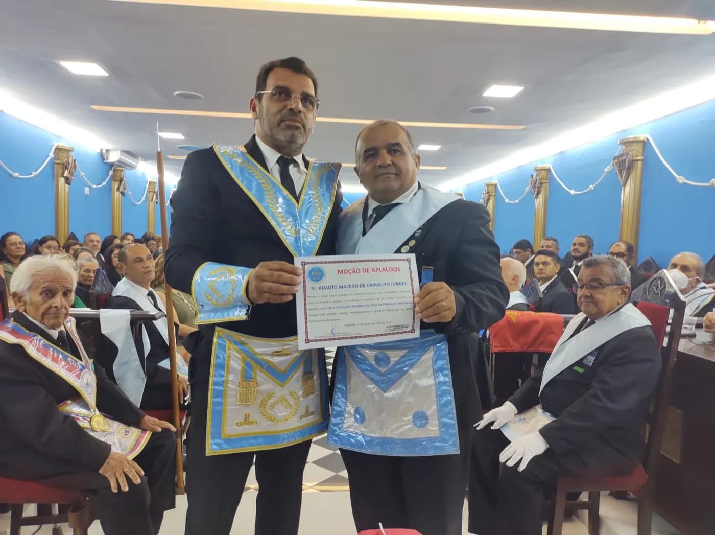 Registro fotográfico: SESSÃO MAGNA PÚBLICA ALUSIVA AO 118º ANO DE FUNDAÇÃO DA ARLS EVOLUÇÃO SEGUNDA Nº 852, ORIENTE DE NATAL/RN.