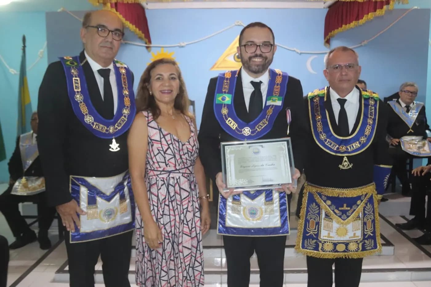 Registro fotográfico: SESSÃO MAGNA PÚBLICA EM CONJUNTO DAS TRÊS POTÊNCIAS MAÇÔNICAS REGULARES DO RIO GRANDE DO NORTE (GOB/RN, GLERN E GORN), ALUSIVA AO DIA DO MAÇOM/2024.