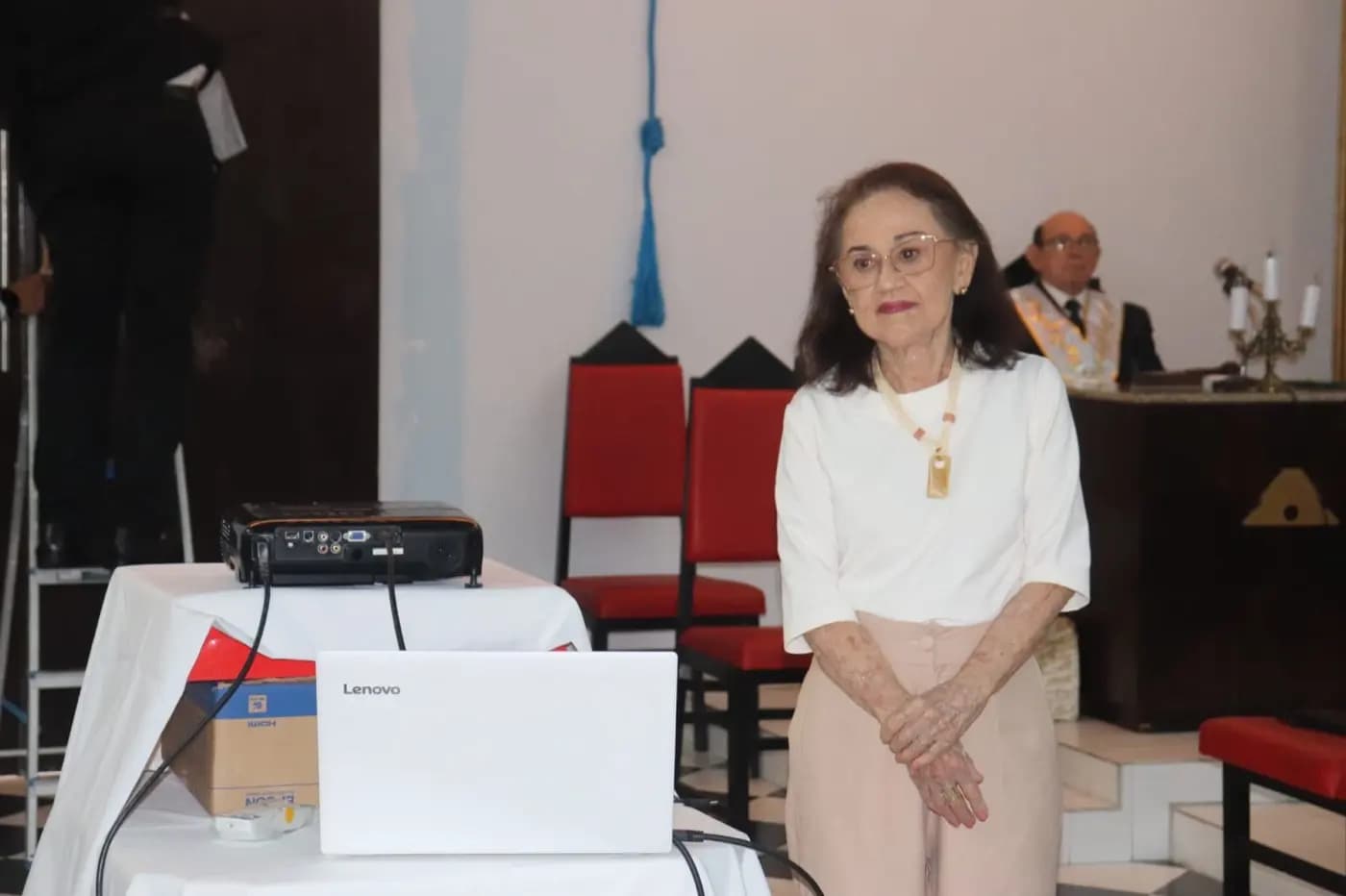 Registro fotográfico: PARTICIPAÇÃO DO GRÃO-MESTRE DO GOB/RN NA SESSÃO MAGNA PÚBLICA ALUSIVA AO 52º ANO DE FUNDAÇÃO DA LOJA MAÇÔNICA DR. PEDRO GERMANO COSTA N° 2.349, ORIENTE DE NATAL/RN.