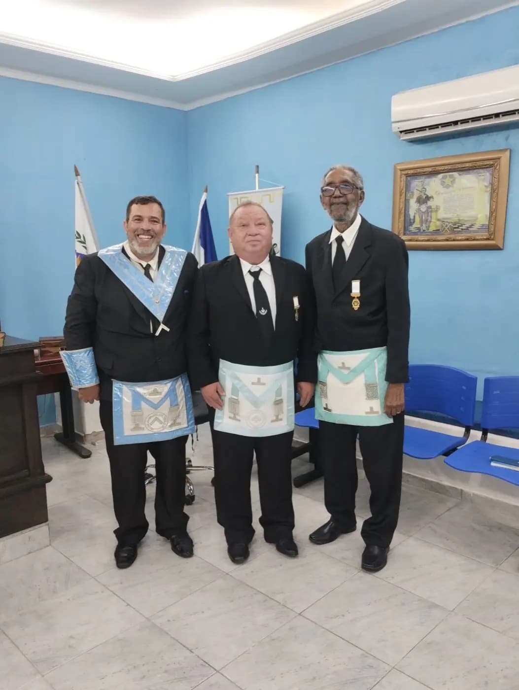 Registro fotográfico: SESSÃO ORDINÁRIA DE REGULARIZAÇÃO REALIZADA PELA LOJA MAÇÔNICA PEDRO ALVES PINHEIRO Nº 3918, ORIENTE DE EXTREMOZ/RN.