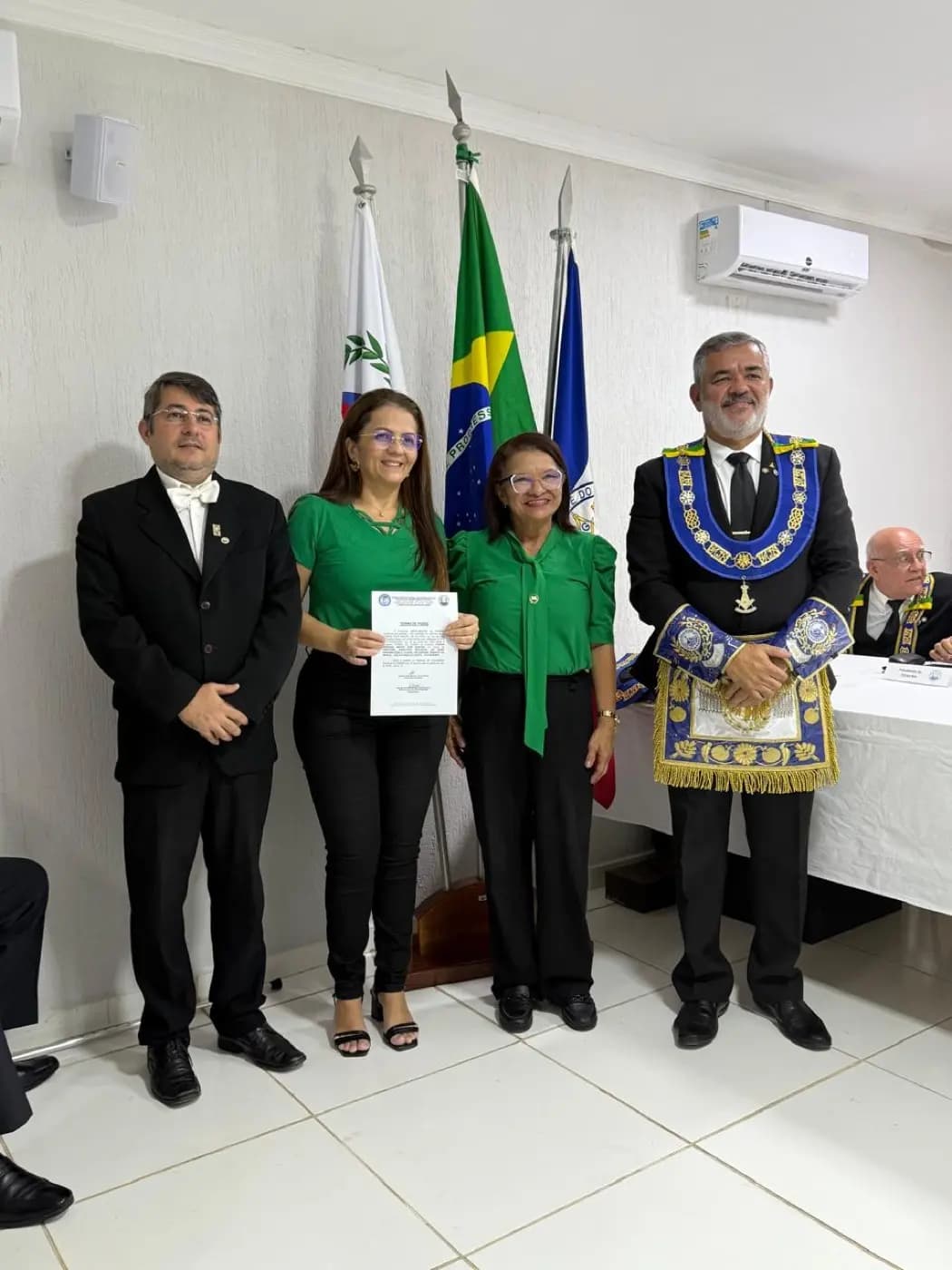 Registro fotográfico: ATO ADMINISTRATIVO DE POSSE DA DIRETORA EXECUTIVA DA APJ/GOB-RN, DE SECRETÁRIOS DO GOB-RN E DE JUÍZES DOS TRIBUNAIS MAÇÔNICOS DO GOB-RN.