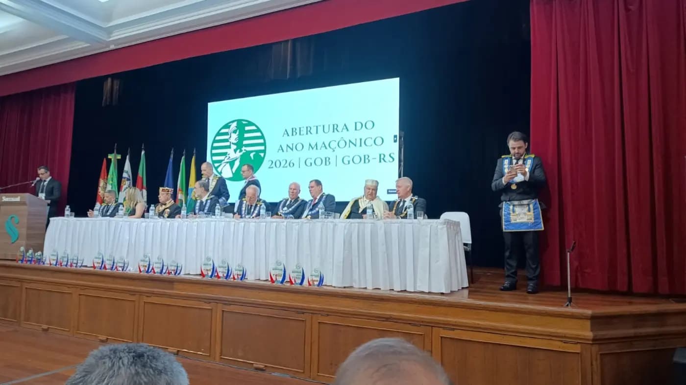 Registro fotográfico: ABERTURA DO ANO MAÇÔNICO 2026 DO GRANDE ORIENTE DO BRASIL (GOB).
