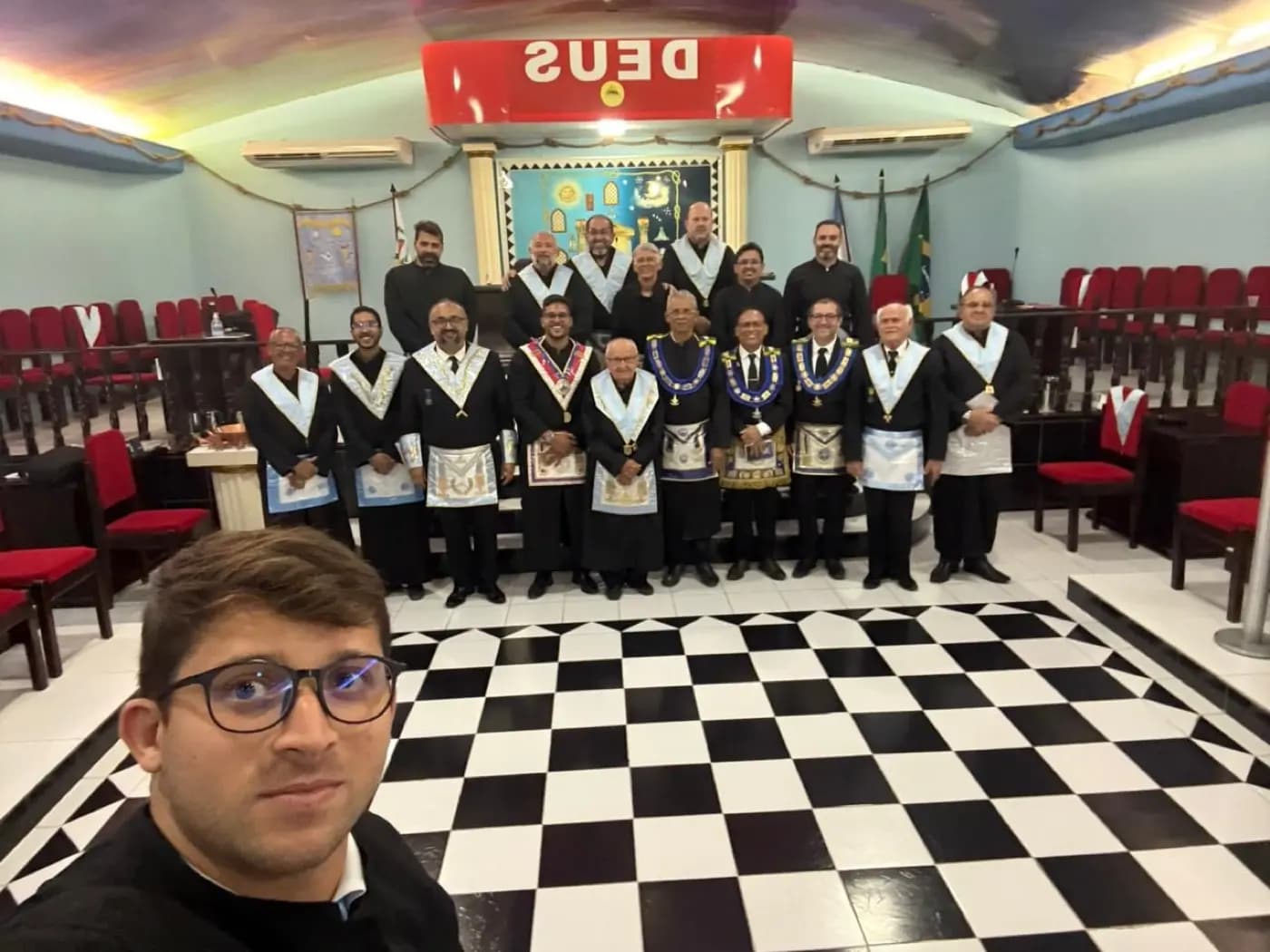 Registro fotográfico: LOJA MAÇÔNICA AMÂNCIO DANTAS nº 3071, ORIENTE DE MOSSORÓ/RN – SESSÃO ORDINÁRIA DE INSTRUÇÃO NO GRAU DE APRENDIZ MAÇOM.