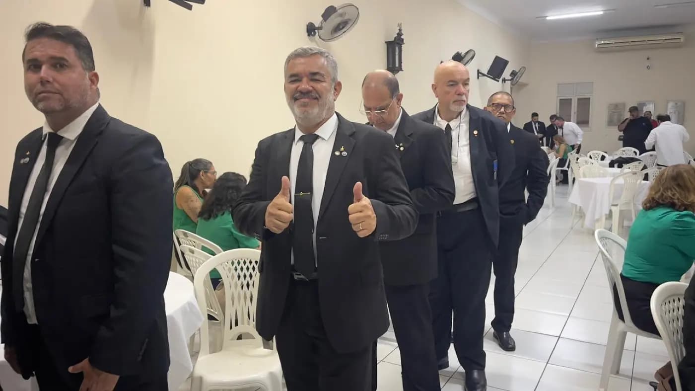 Registro fotográfico: LOJA MAÇÔNICA JOÃO CECÍLIO DA COSTA N° 2.116, ORIENTE DE NATAL/RN –SESSÃO MAGNA DE INICIAÇÃO.
