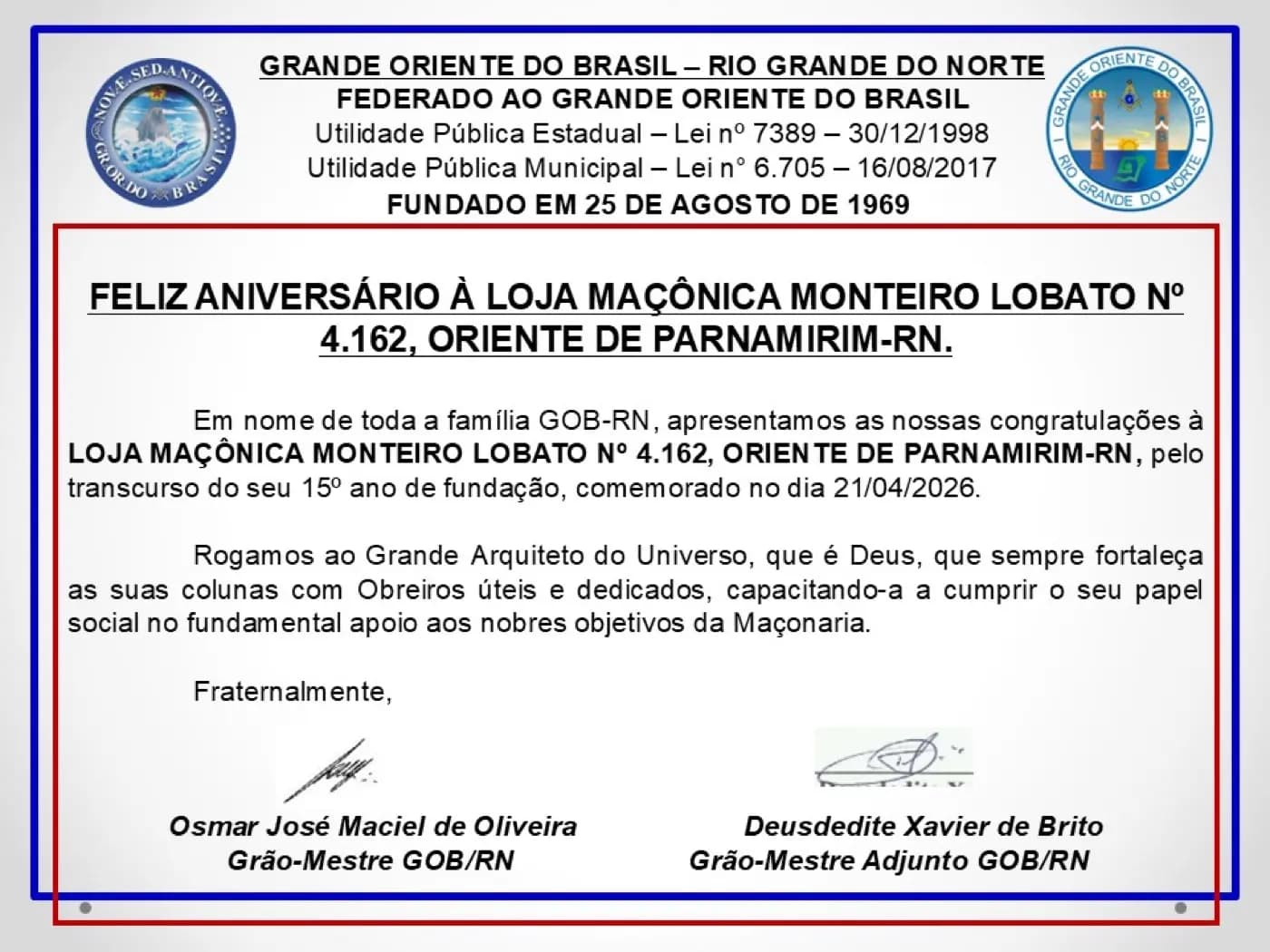 Registro fotográfico: FELIZ ANIVERSÁRIO