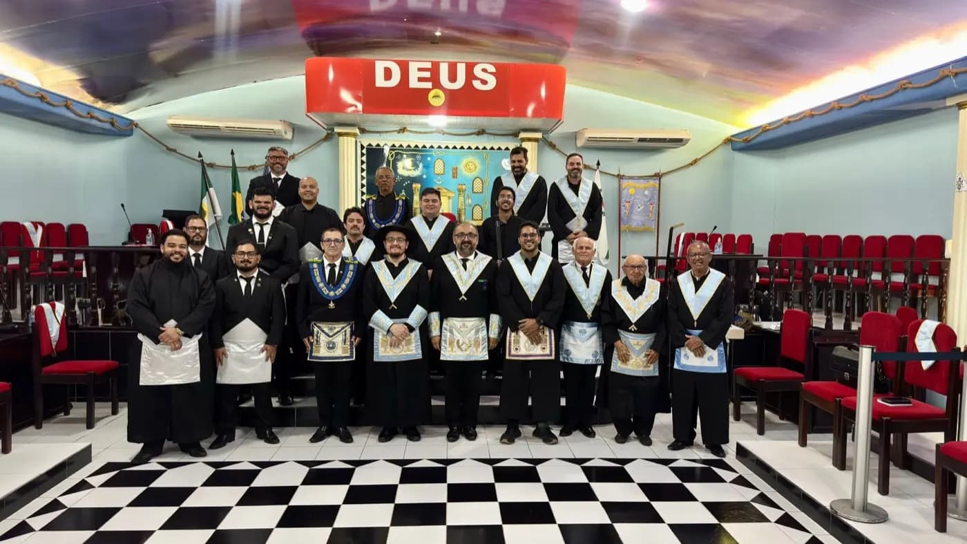 Registro fotográfico: LOJA MAÇÔNICA AMÂNCIO DANTAS nº 3071, ORIENTE DE MOSSORÓ/RN – SESSÃO ORDINÁRIA DE INSTRUÇÃO NO GRAU DE APRENDIZ MAÇOM