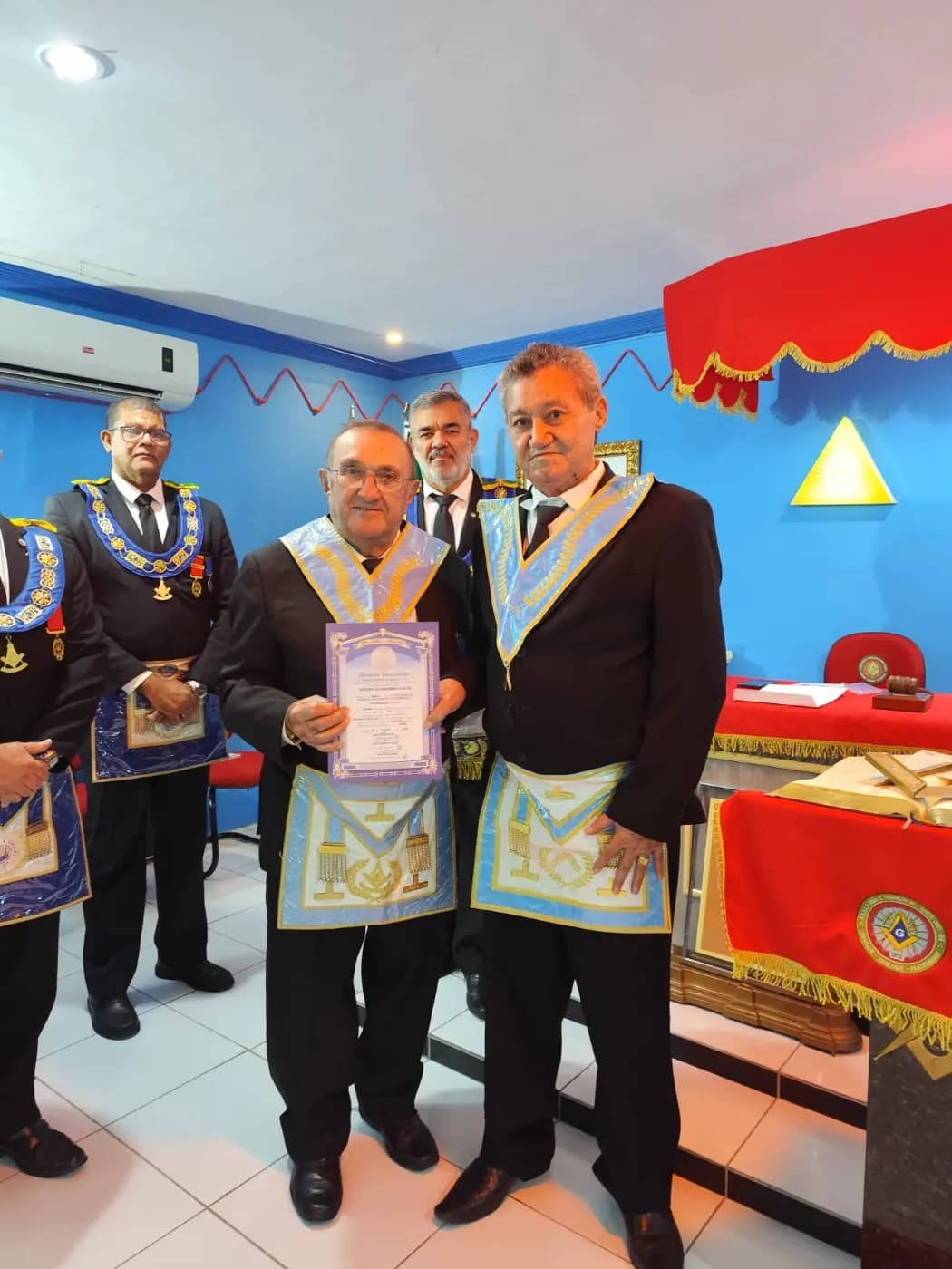 Registro fotográfico: SESSÃO CONJUNTA DAS LOJAS MAÇÔNICAS DA 3ª REGIÃO DO GOB-RN.